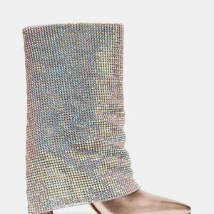 Steve Madden Gold and Silver Heeled Boots